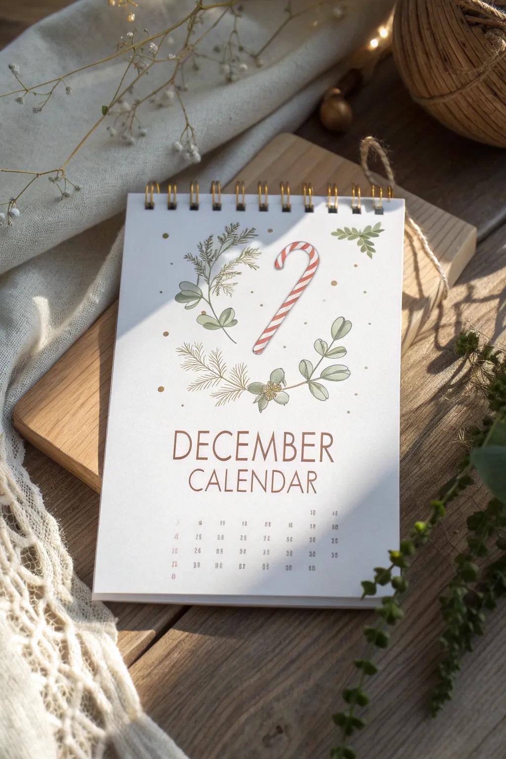 Embrace the holiday spirit with a minimalist December calendar that blends Scandinavian simplicity with Boho charm. Perfect for adding festive warmth to your workspace.