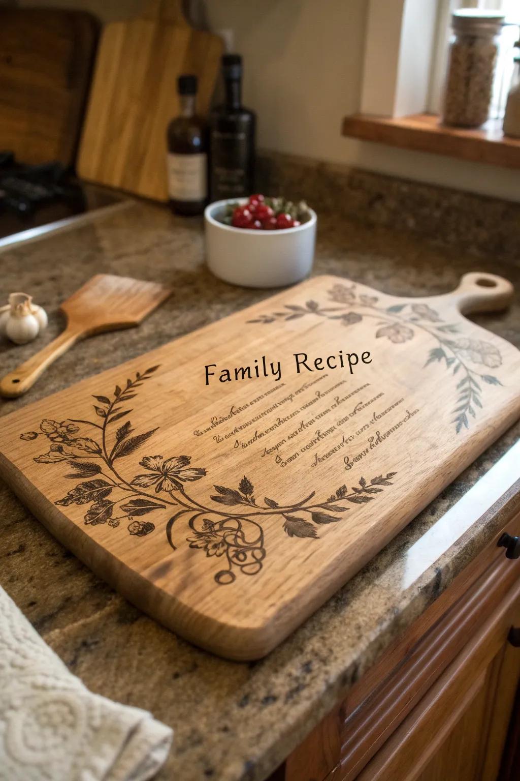 Elevate your kitchen experience with the artistry of pyrography on personalized cutting boards.