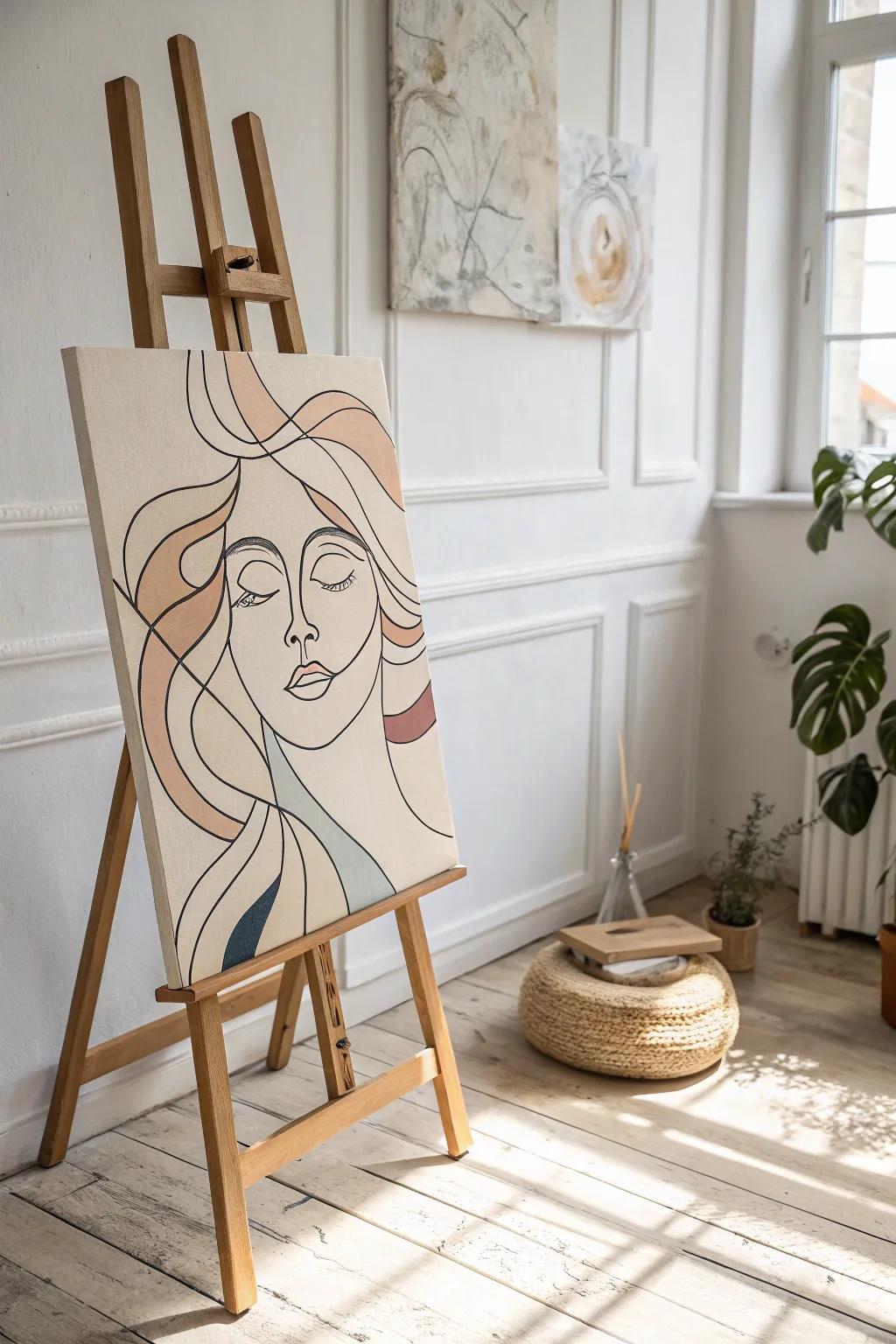 Embrace your essence through abstract lines and shapes.