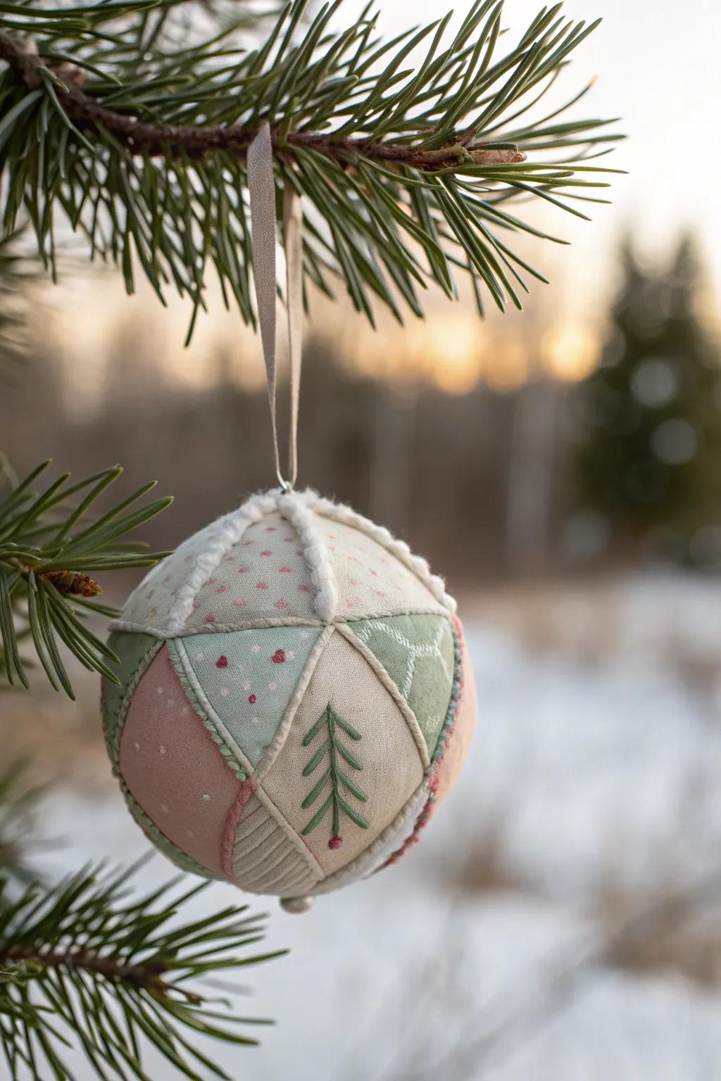 Add a touch of handcrafted charm to your tree with festive fabric ornaments this Christmas.