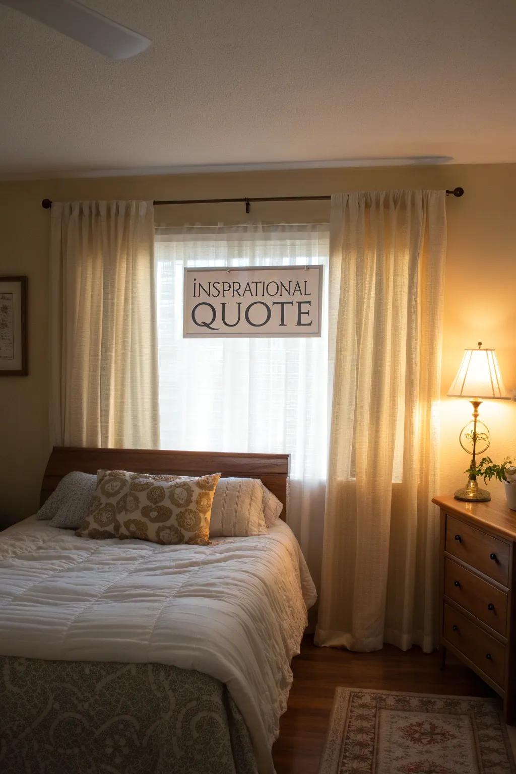 Start your day with inspiration right above your bed.