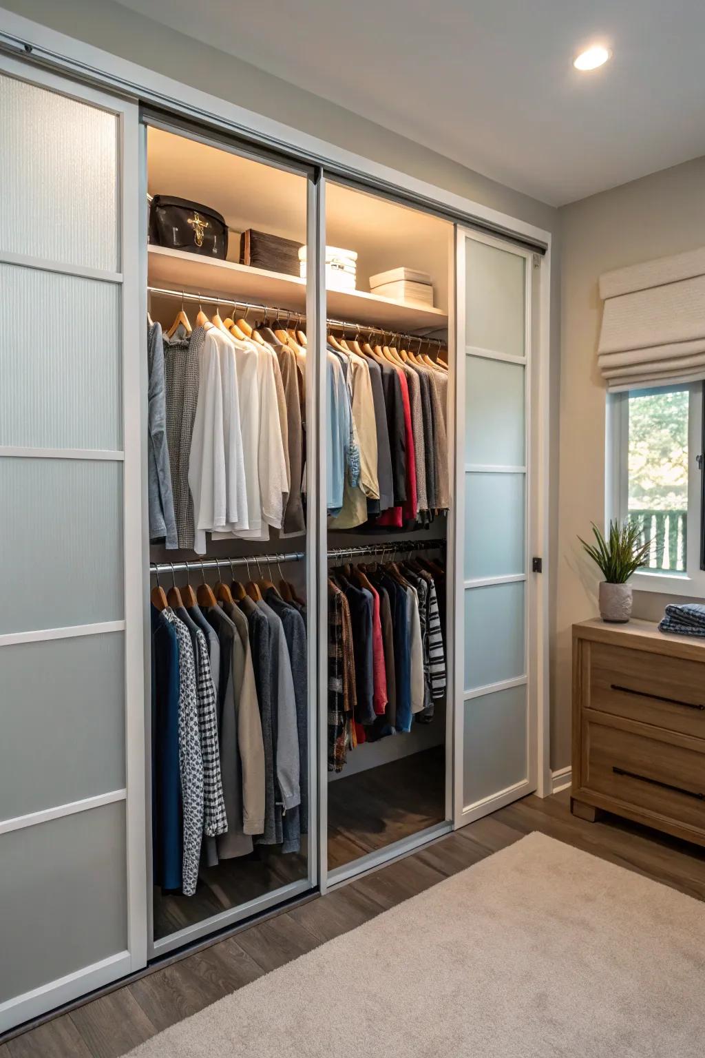 Double your storage with smart use of hanging rods.