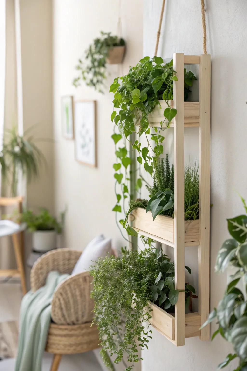 Elevate your space with a touch of greenery: discover the beauty of vertical gardens.