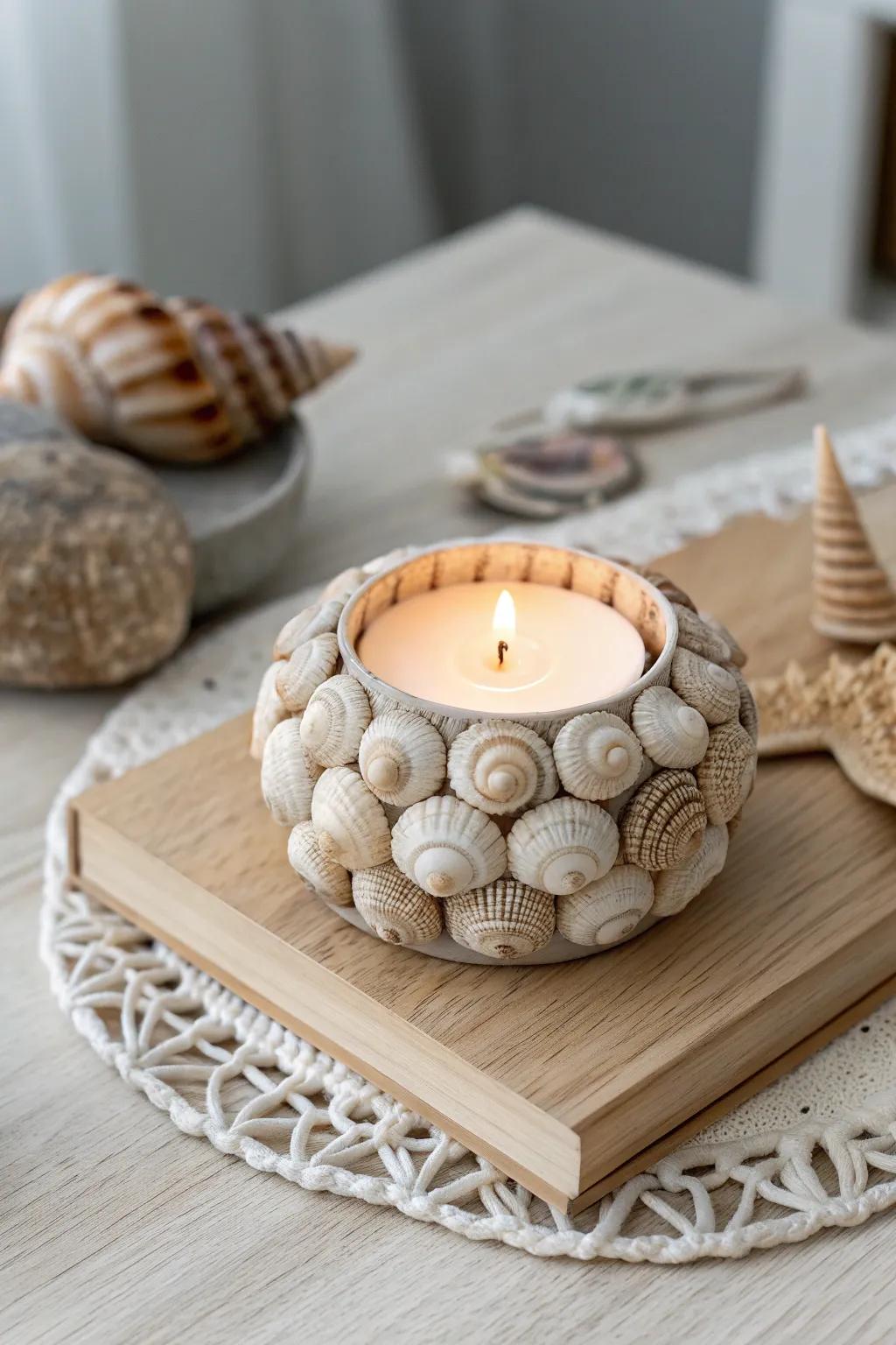 Illuminate your space with the natural charm of snail shell candle holders. A perfect blend of minimalist elegance and cozy boho vibes.
