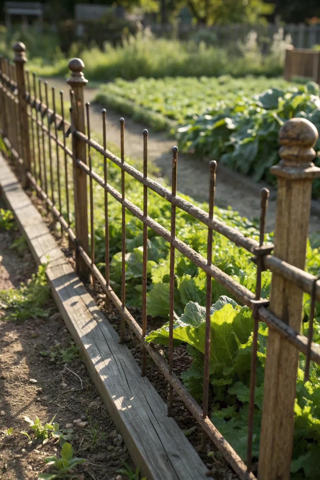 Elevate your garden's charm with a finely crafted T-post fence.