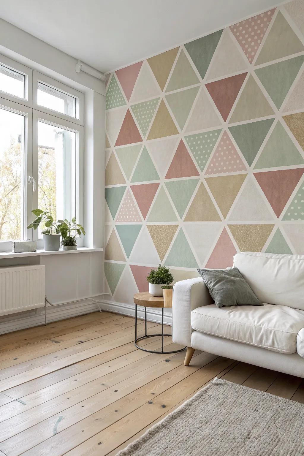 Transform your space with a minimalist geometric wall masterpiece, where simplicity meets artistry.