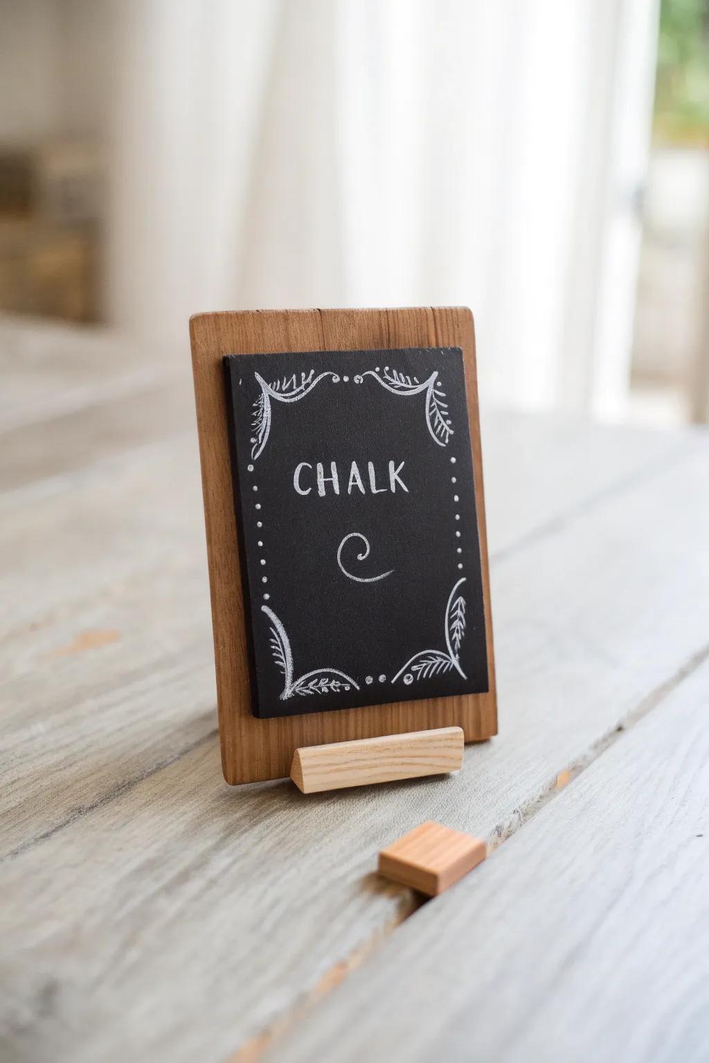 Craft a heartfelt message with this charming chalkboard-inspired card, perfect for showing appreciation in a simple, yet stylish way.