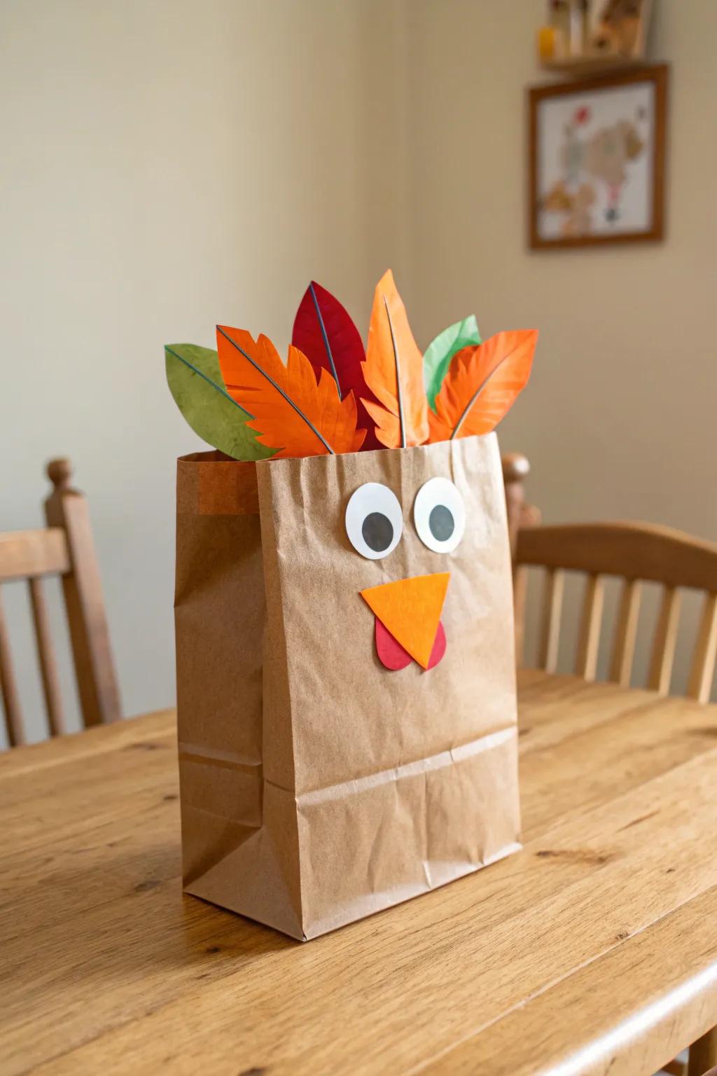 Craft your own whimsical turkey treat bags for a playful Thanksgiving surprise!