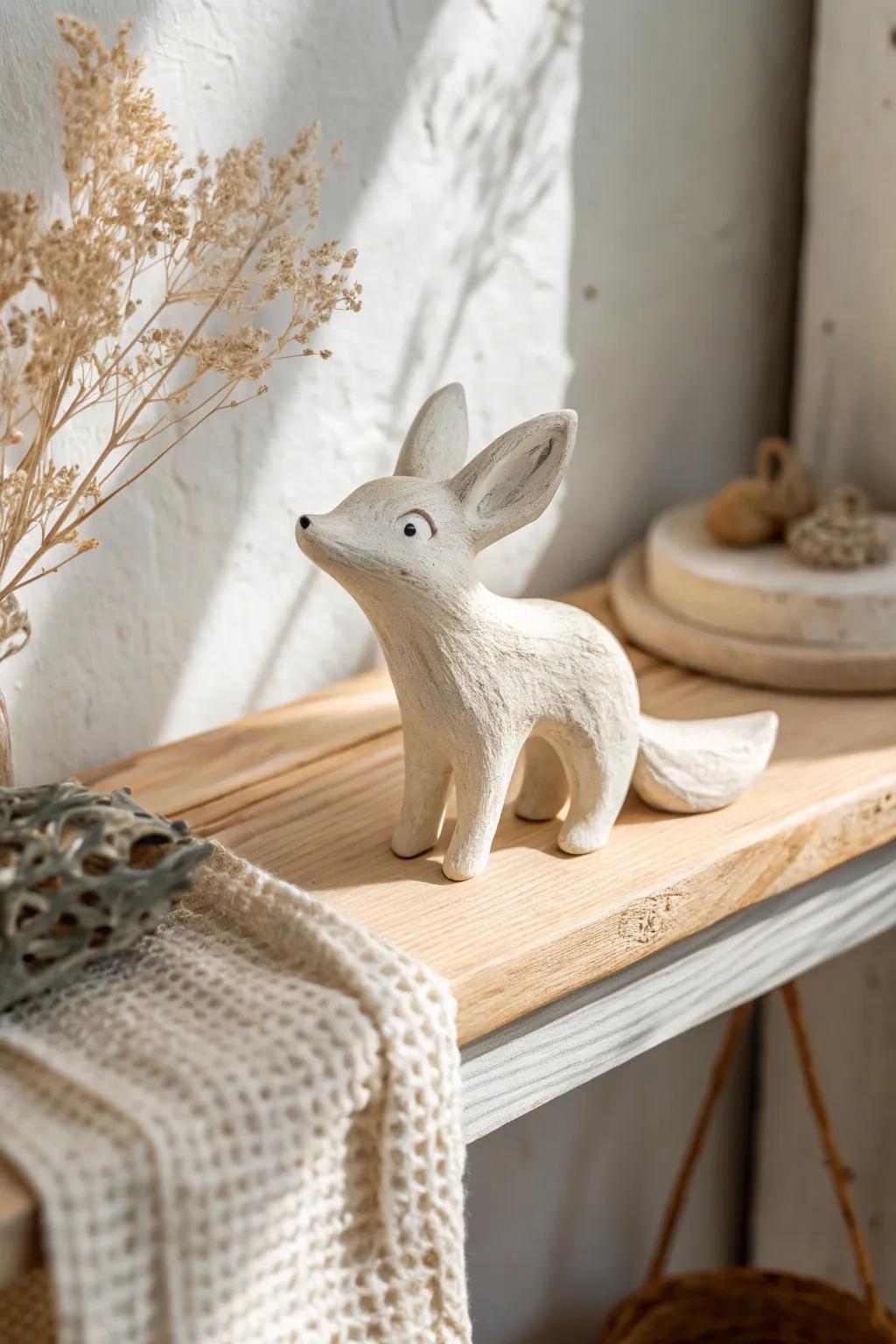 Bring a touch of whimsy and charm to your space with handcrafted miniature clay figurines.