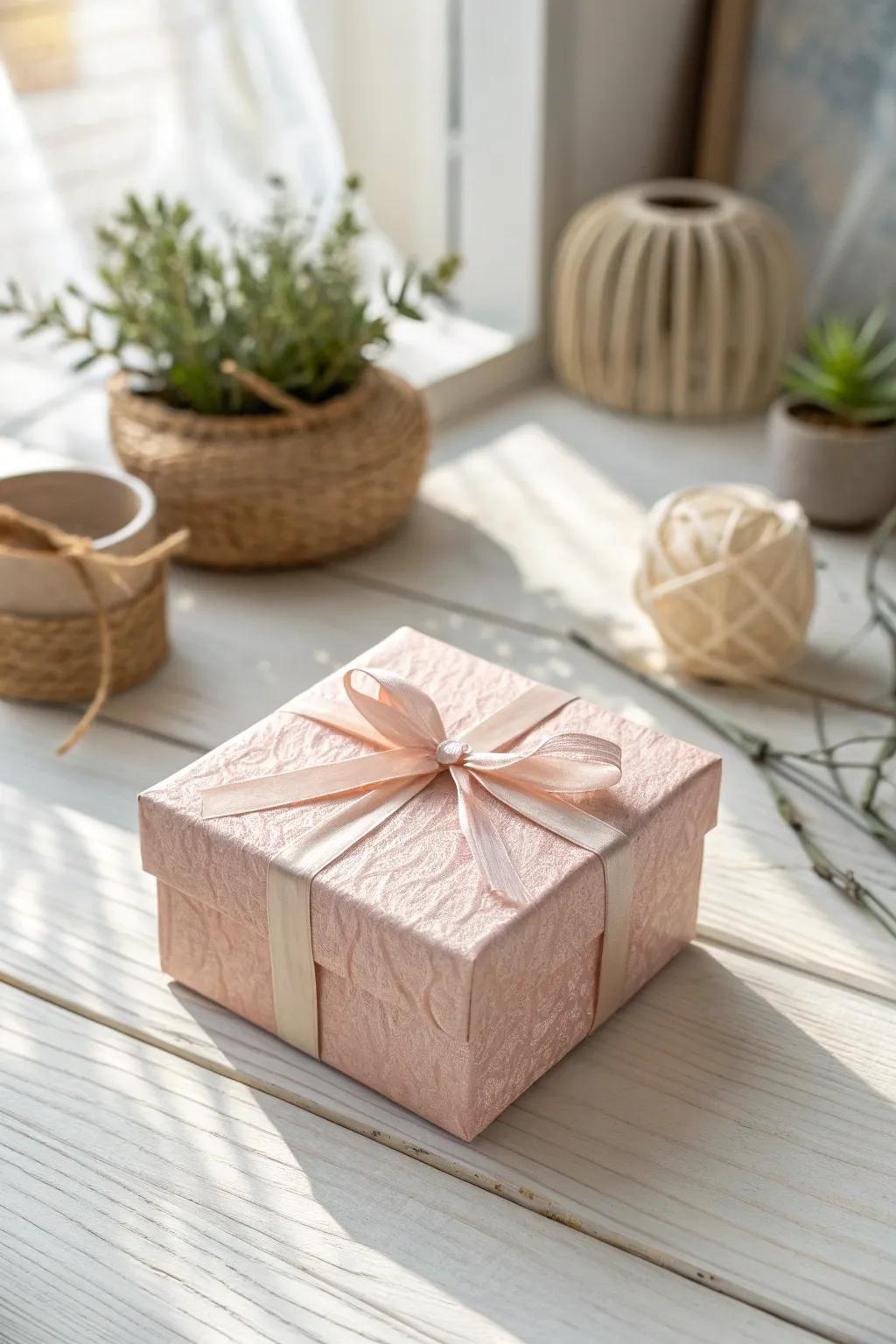 A mini gift box surprise, wrapped with love and a touch of elegance.