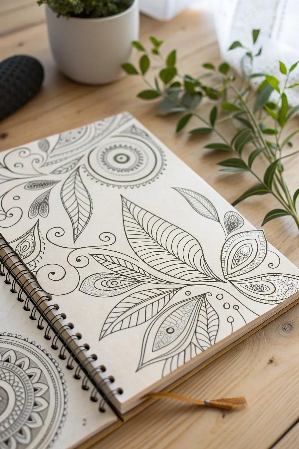 Discover the art of pattern doodles, where simplicity meets natural beauty.