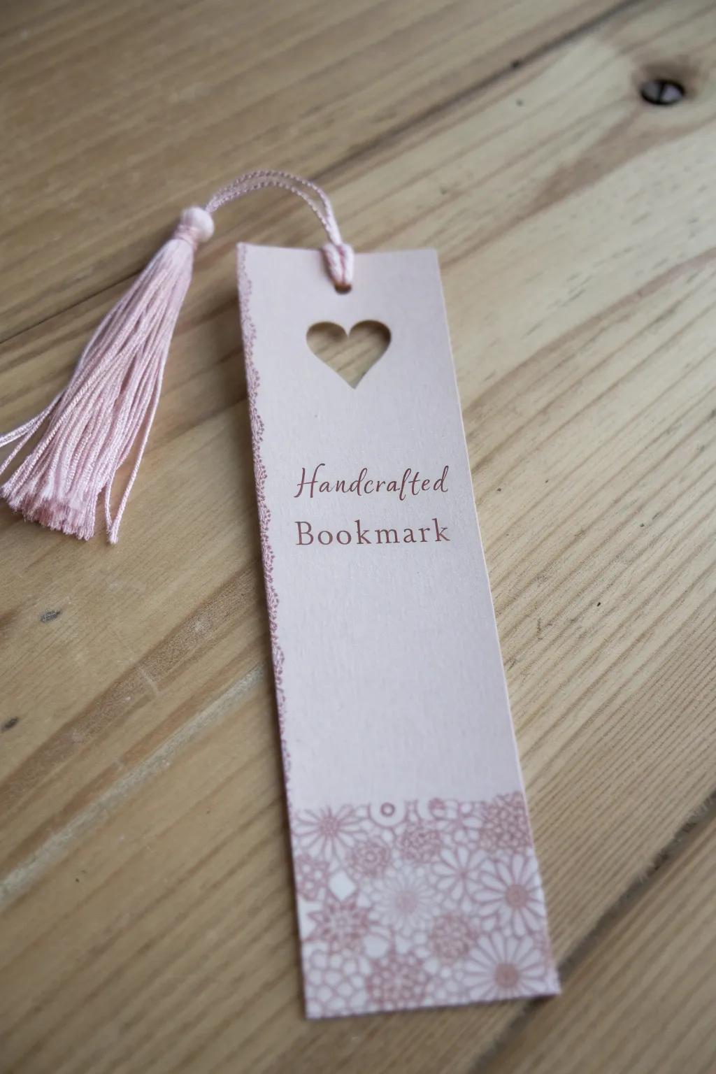 Craft a heartfelt keepsake: Personalized bookmarks with a touch of love and elegance.