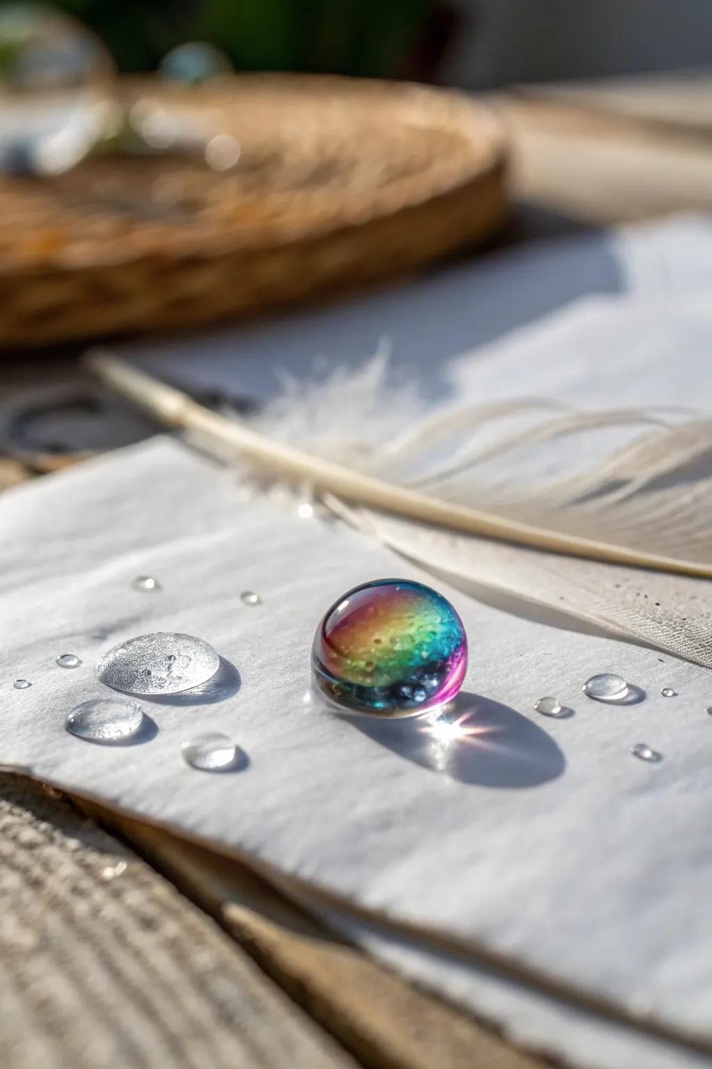 Discover the magic of oil and water: simple, beautiful art that captivates young imaginations.