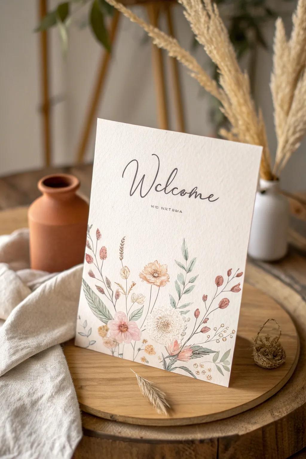 Add a touch of nature's elegance to your greetings with handcrafted floral designs.