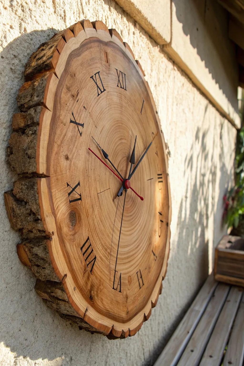 Timeless Craftsmanship: Elevate your space with a unique wooden wall clock.