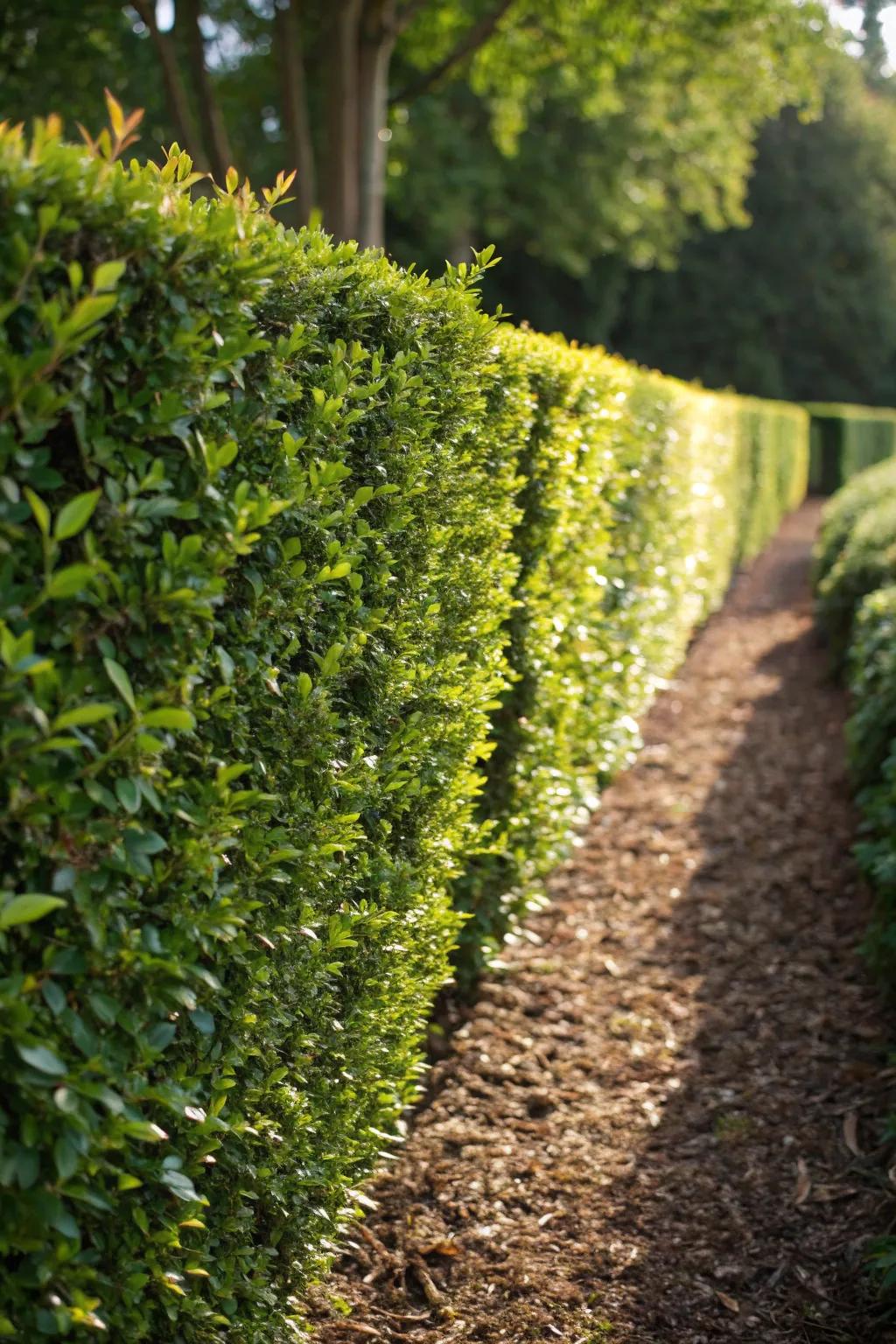 Transform your space with a living fence: nature's perfect blend of beauty and functionality.