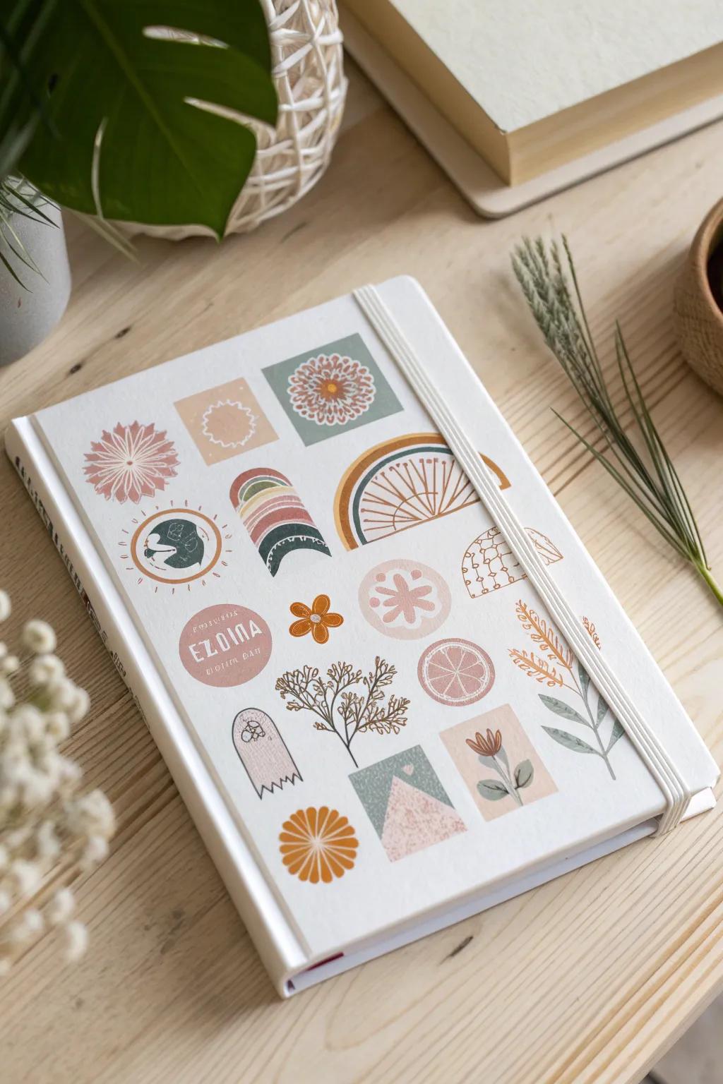 Embrace your unique style with a sticker bomb book cover – where every sticker tells a story.