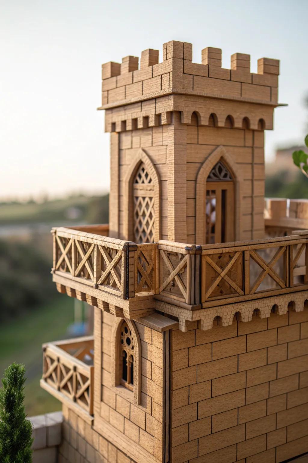 A pop-up balcony fit for a dollhouse kingdom, crafted with precision and creativity.