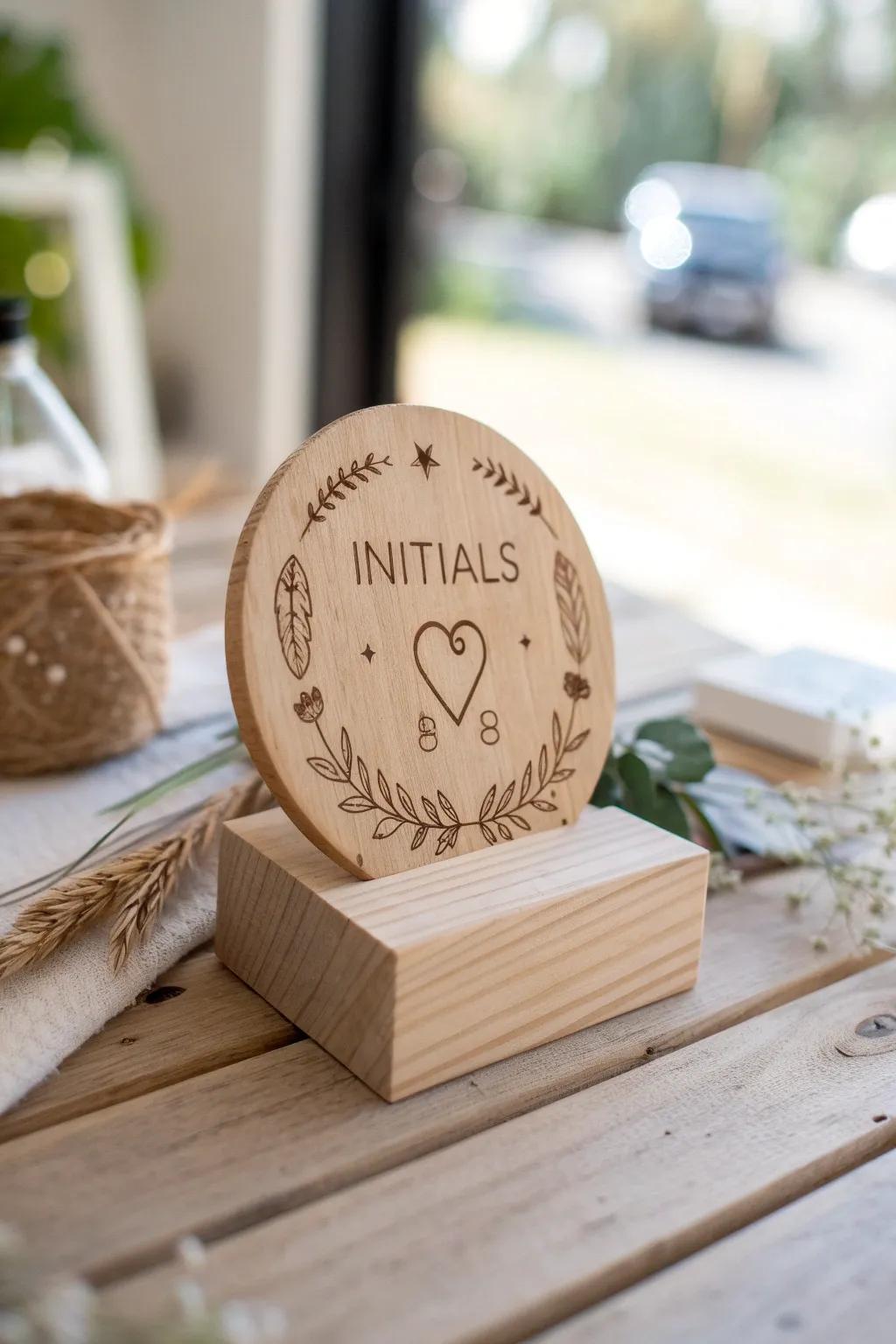 Celebrate love with a handcrafted wooden keepsake, perfect for a bridal shower gift that speaks from the heart.