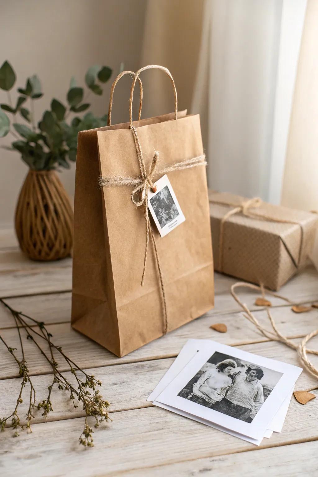 Crafting memories: A simple, heartfelt touch to your gift wrap.