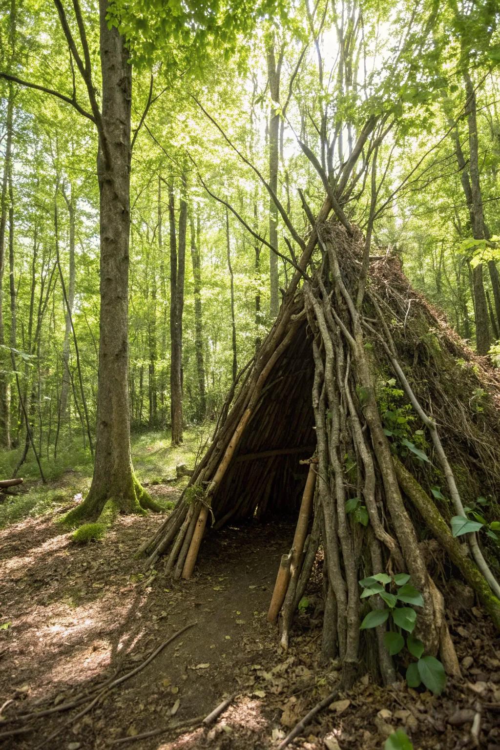 Master the Art of Survival: A Perfectly Crafted Brush Shelter