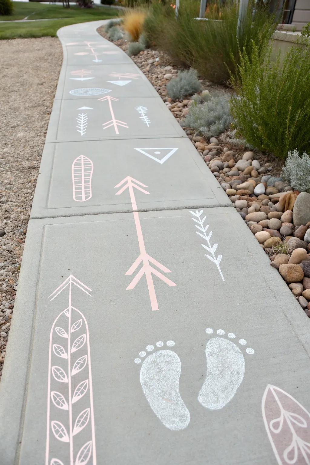 Embark on a whimsical journey with our minimalist chalk pathway to adventure!