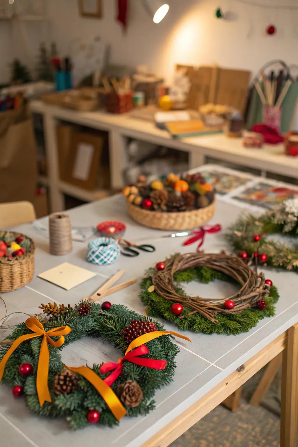 Engage in festive creativity with holiday crafts.