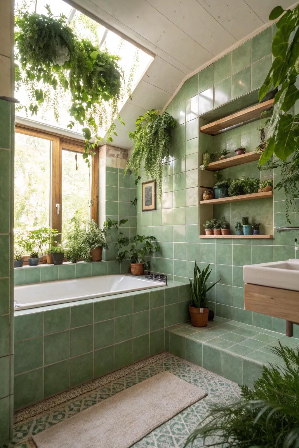 Eco-friendly tiles offer style and sustainability.