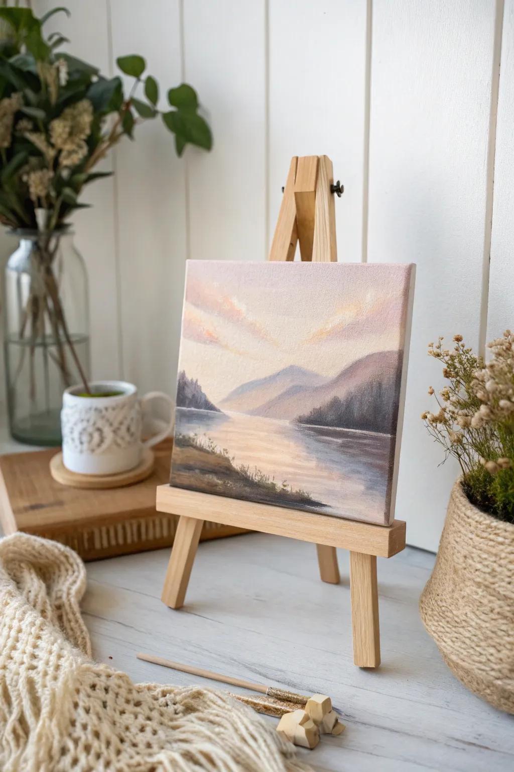 Find tranquility in simplicity: Create your own serene landscape masterpiece.