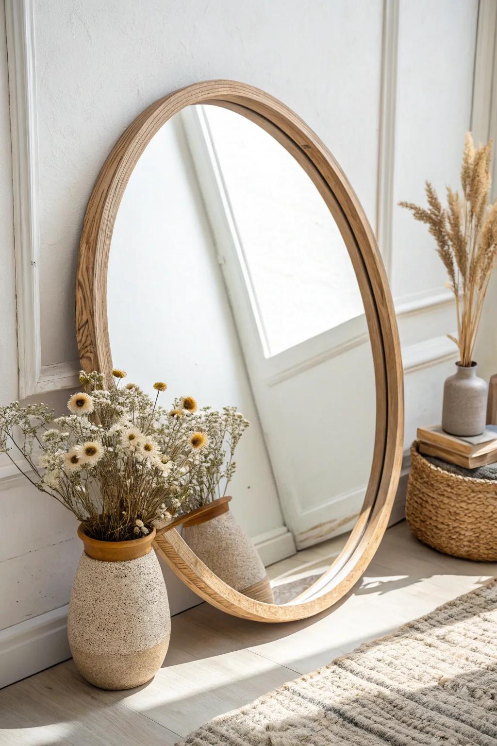 Reflect elegance and expand your space with strategically placed mirrors at your craft show booth.