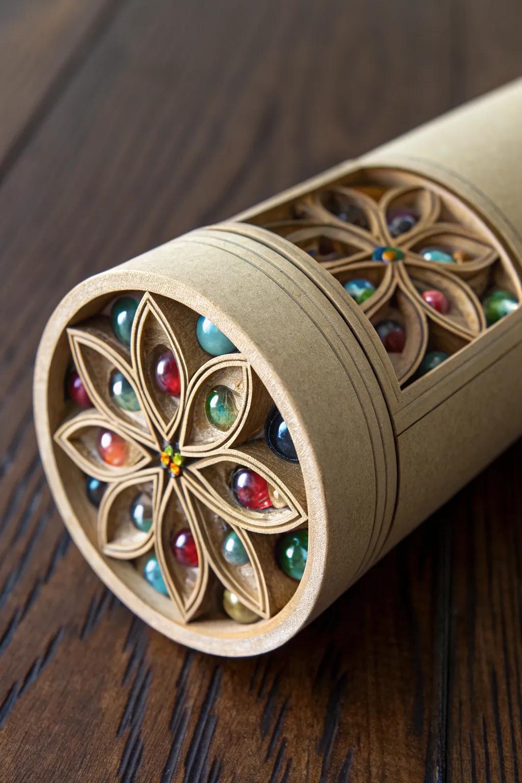 Explore the mesmerizing world of kaleidoscopes with this handcrafted beauty. A perfect blend of physics and art.