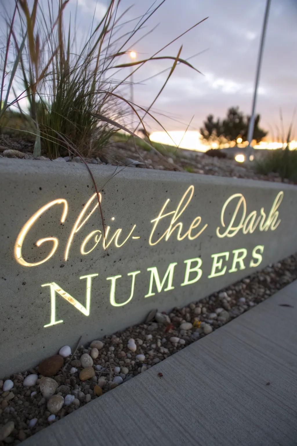 Illuminate your curb with a touch of magic and simplicity. Glow-in-the-dark numbers for a stylish and functional curb appeal!