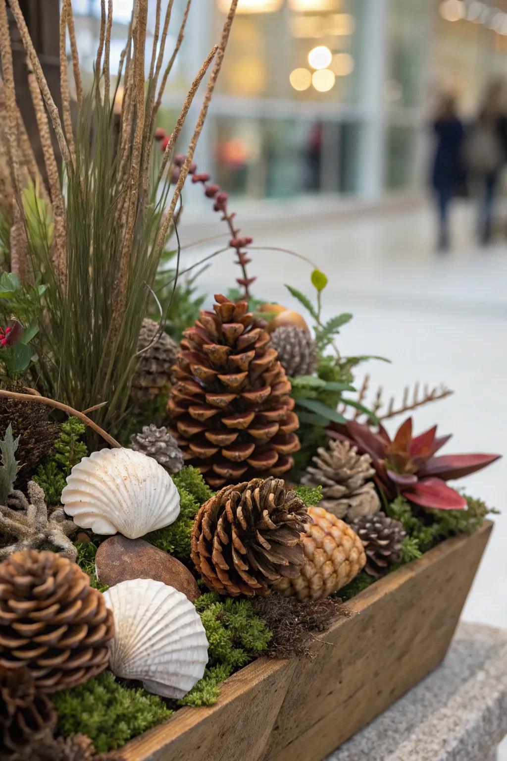 Seasonal accents keep plant displays fresh and festive.