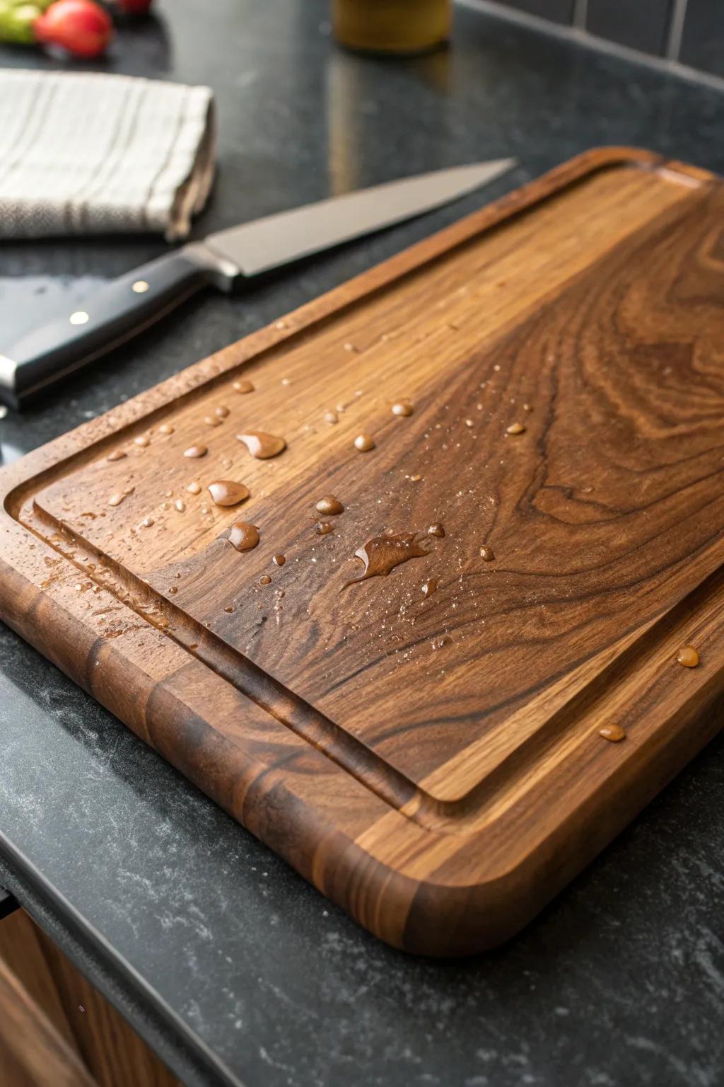 Elevate your culinary experience with a handcrafted cutting board designed for both beauty and functionality.