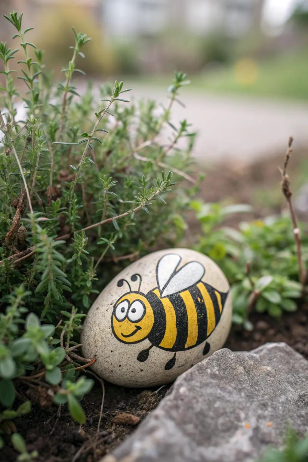 Add a buzz of joy to your garden with these charming DIY bee stones!