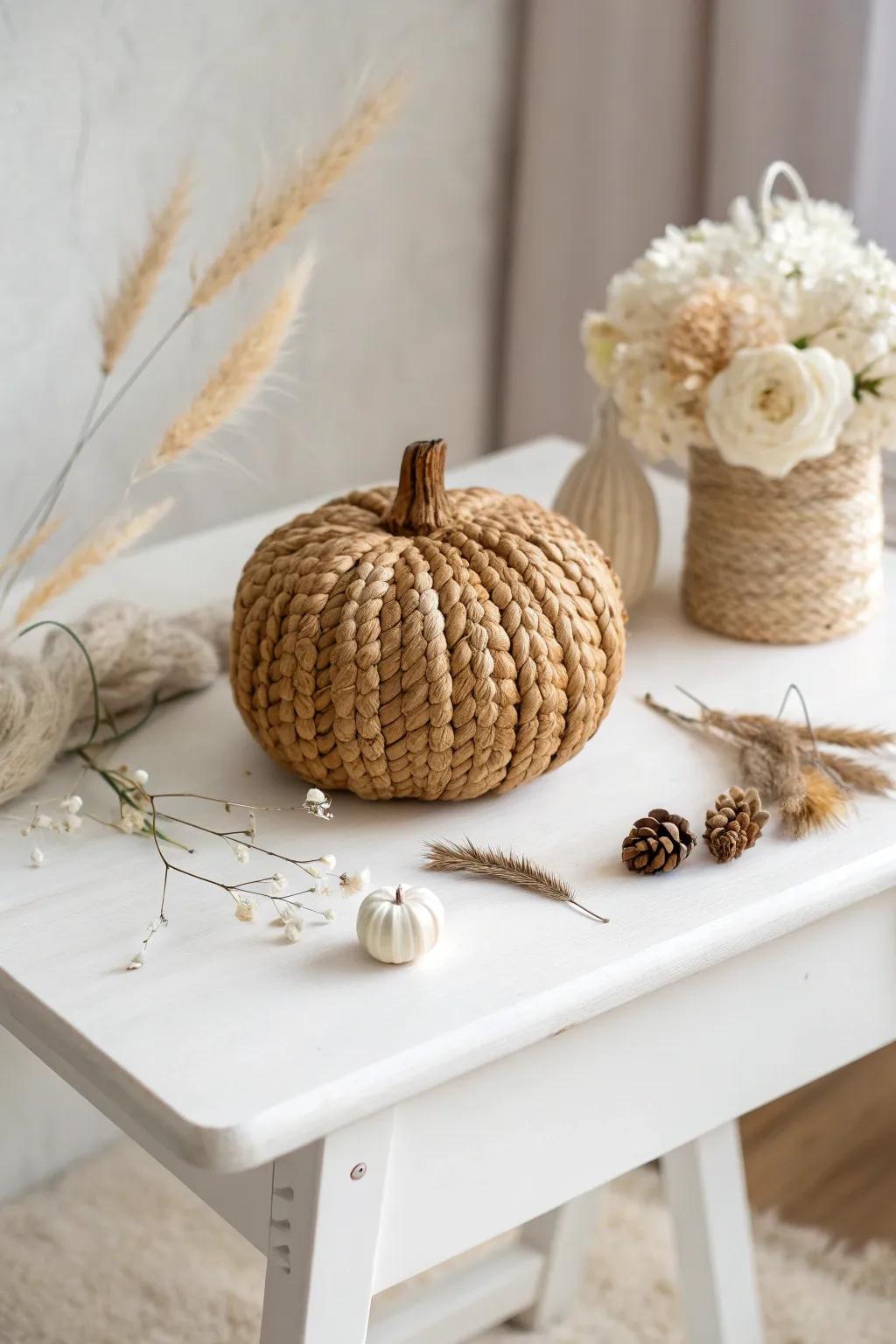 Elevate your candy buffet with a touch of boho-chic elegance using handcrafted mini pumpkins.