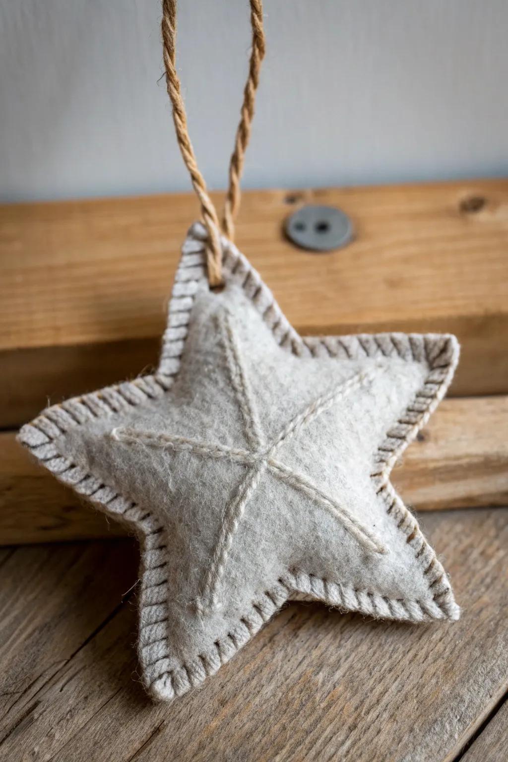 Transform old sweaters into cozy, handmade ornaments for a minimalist and warm holiday touch.