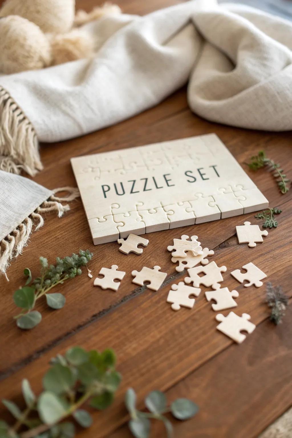 Piece together your love with a personalized puzzle gift, blending simplicity and heartfelt intention.