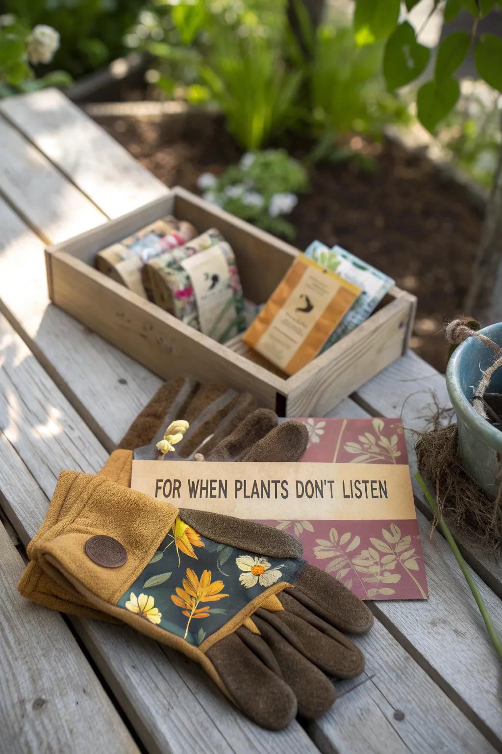 Tickle your green thumb with this Gardener's Survival Kit—perfect for those 'unruly' plant days!