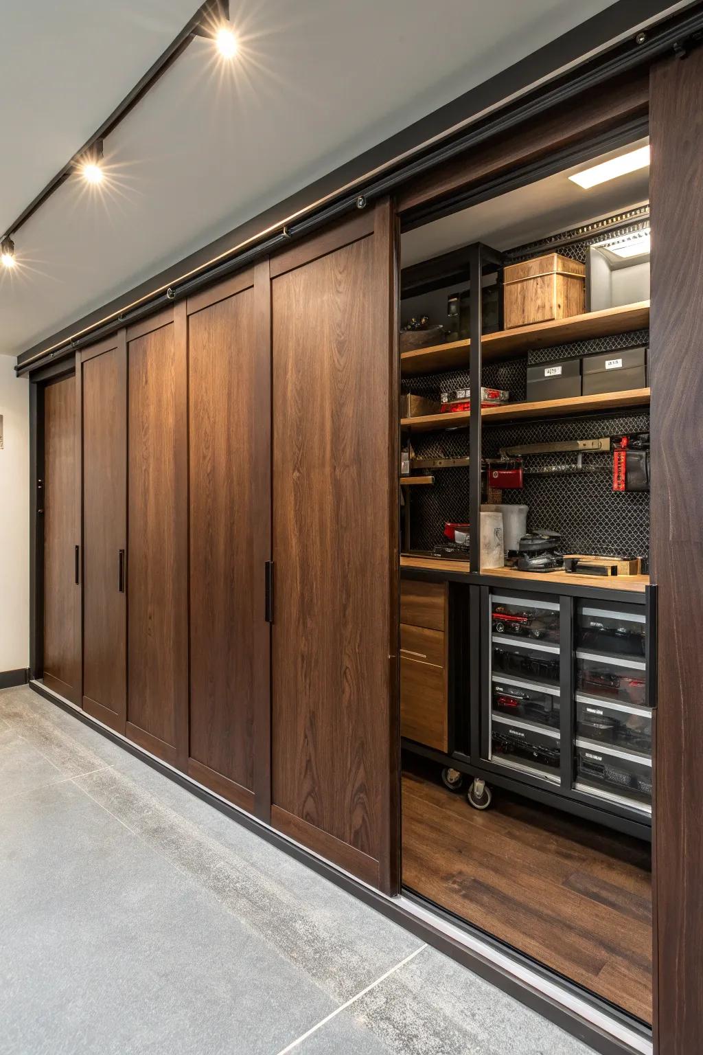 Transform your garage with handcrafted sliding doors that blend functionality with style.