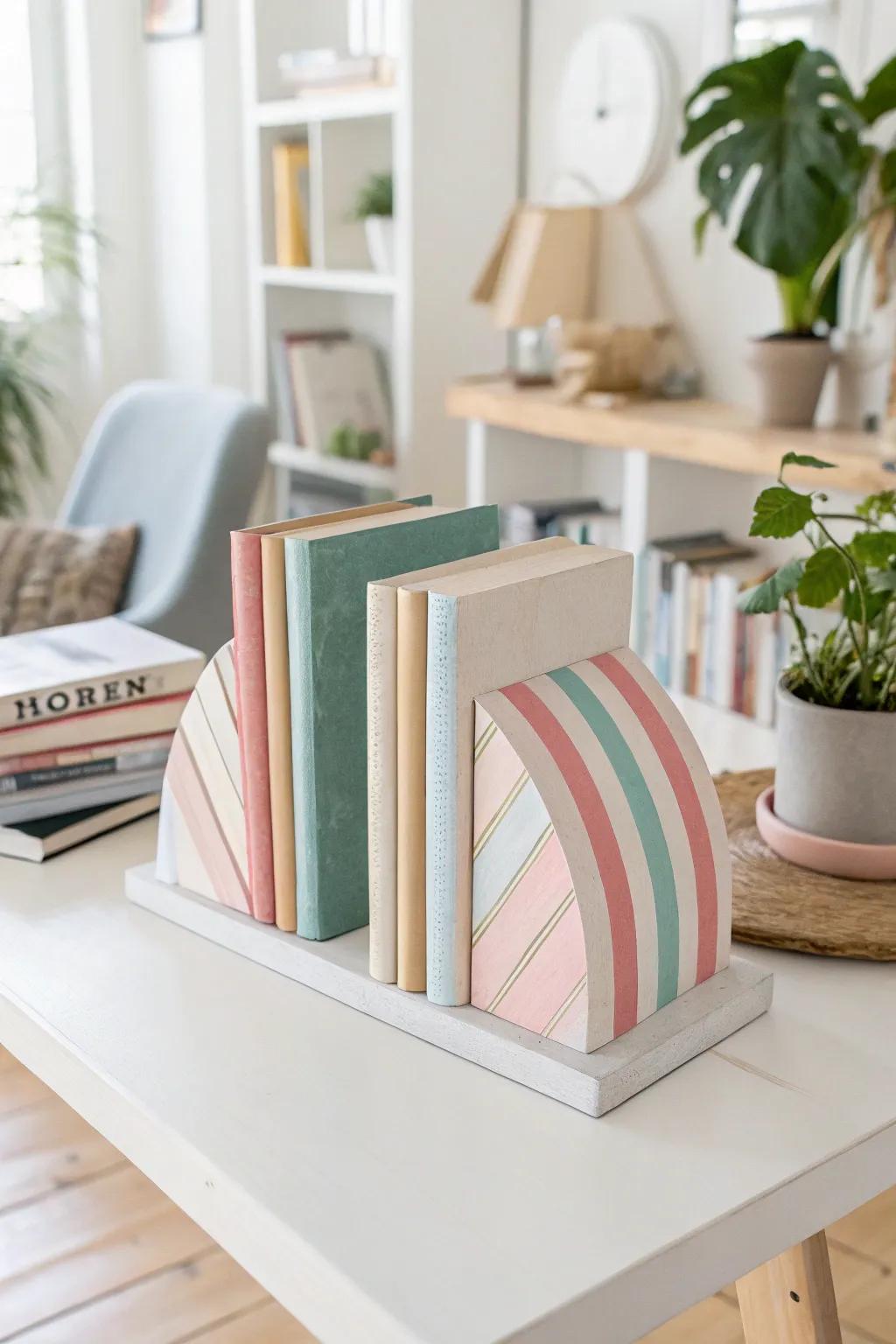 Transform your shelf with these beautifully painted bookends – where simplicity meets bold creativity!