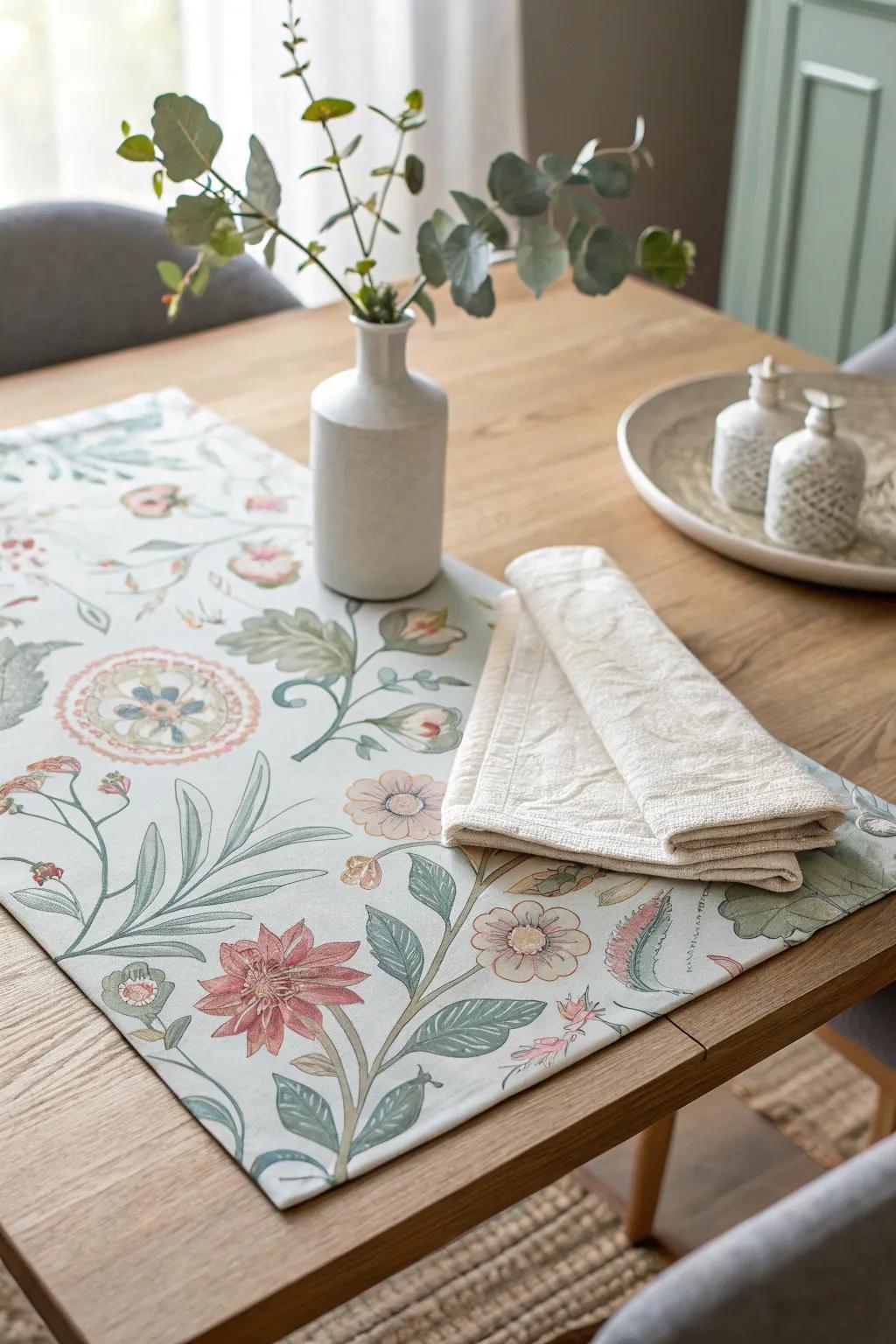 Transform your dining experience with a touch of nostalgia: DIY vintage wallpaper placemats that blend elegance and simplicity.