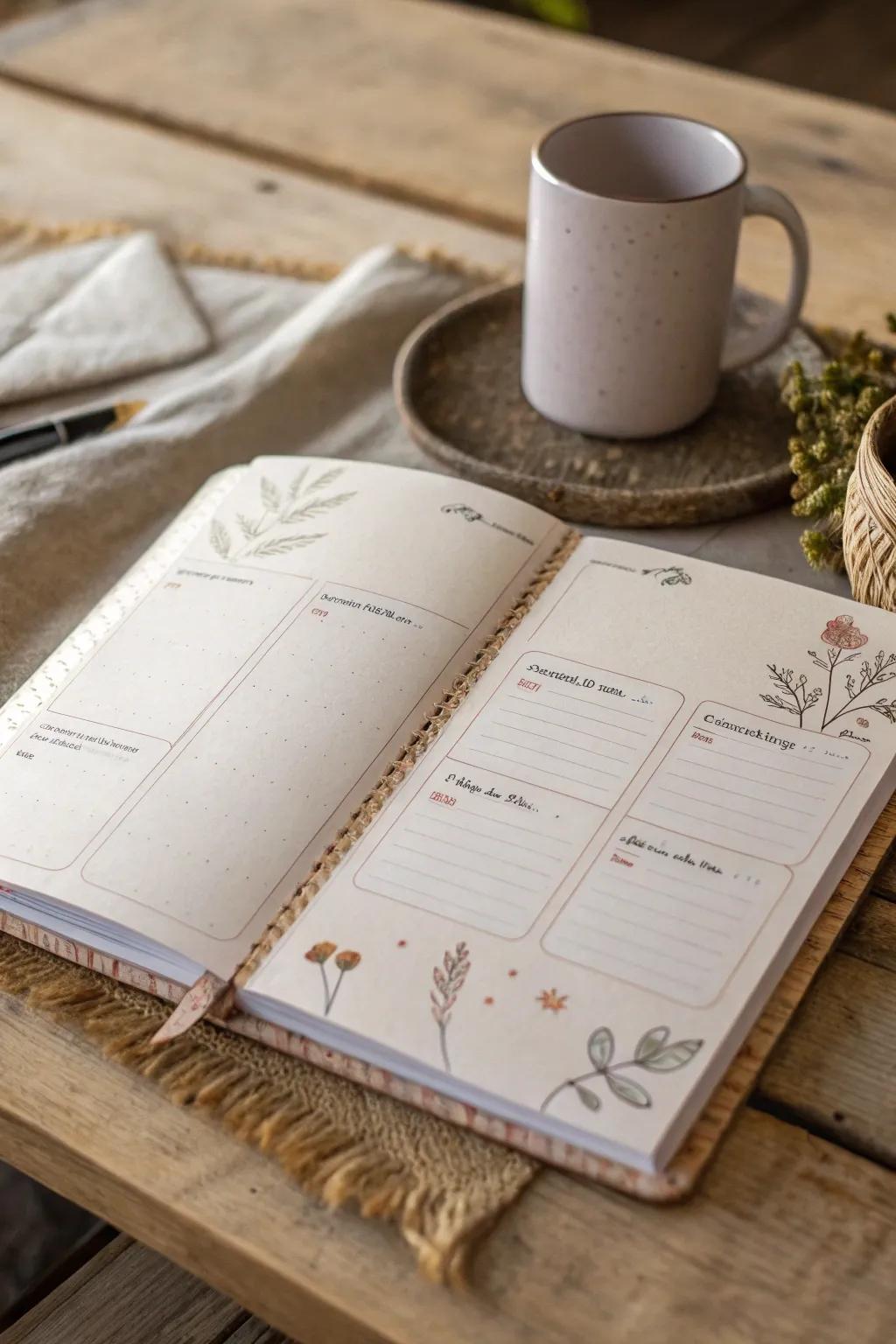 Embrace eco-friendly planning with a touch of Scandinavian elegance. 🌿📅 #SustainableLiving #MinimalistDesign