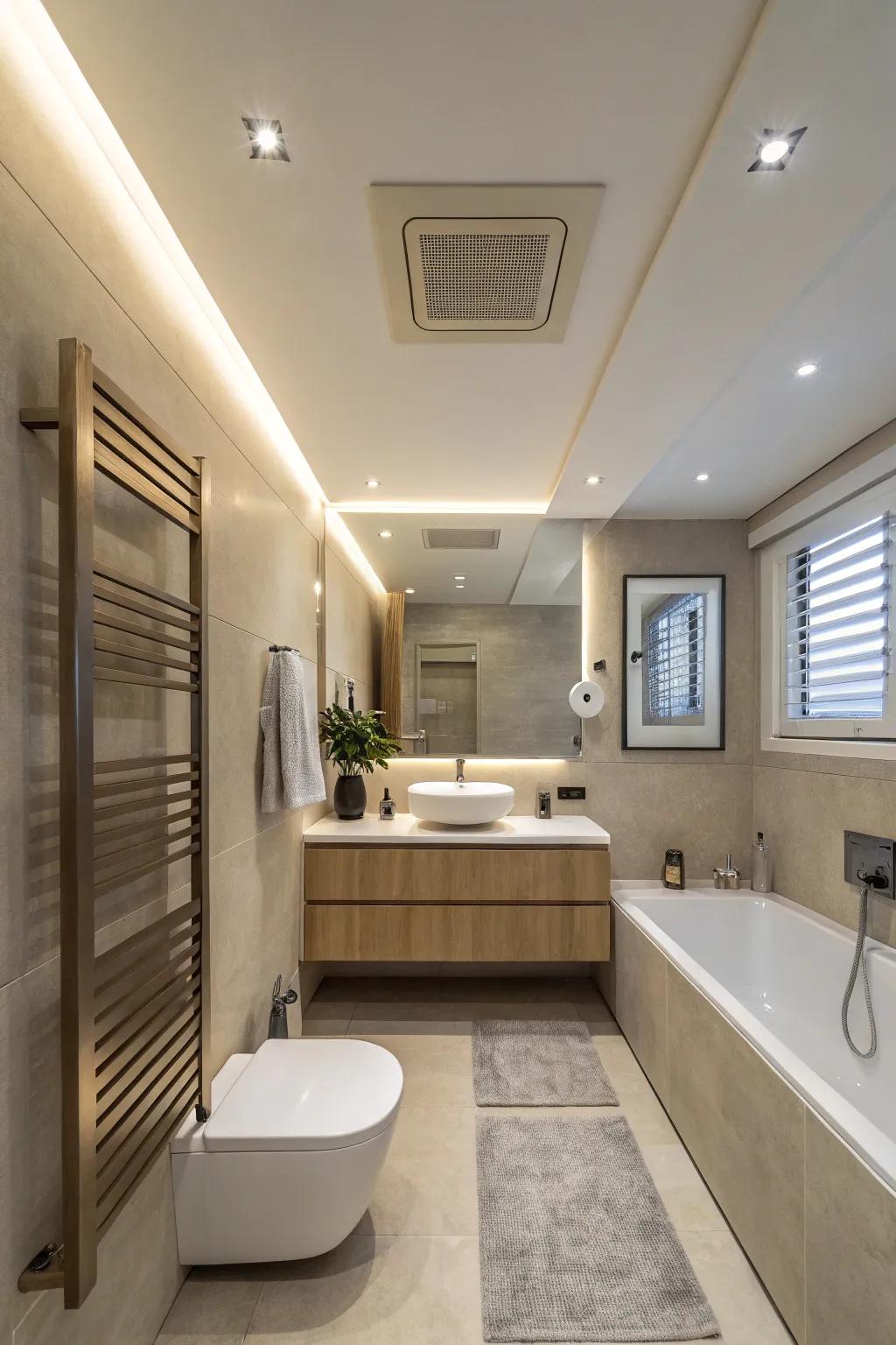 Proper ventilation is crucial for a healthy, easy-to-clean shower.