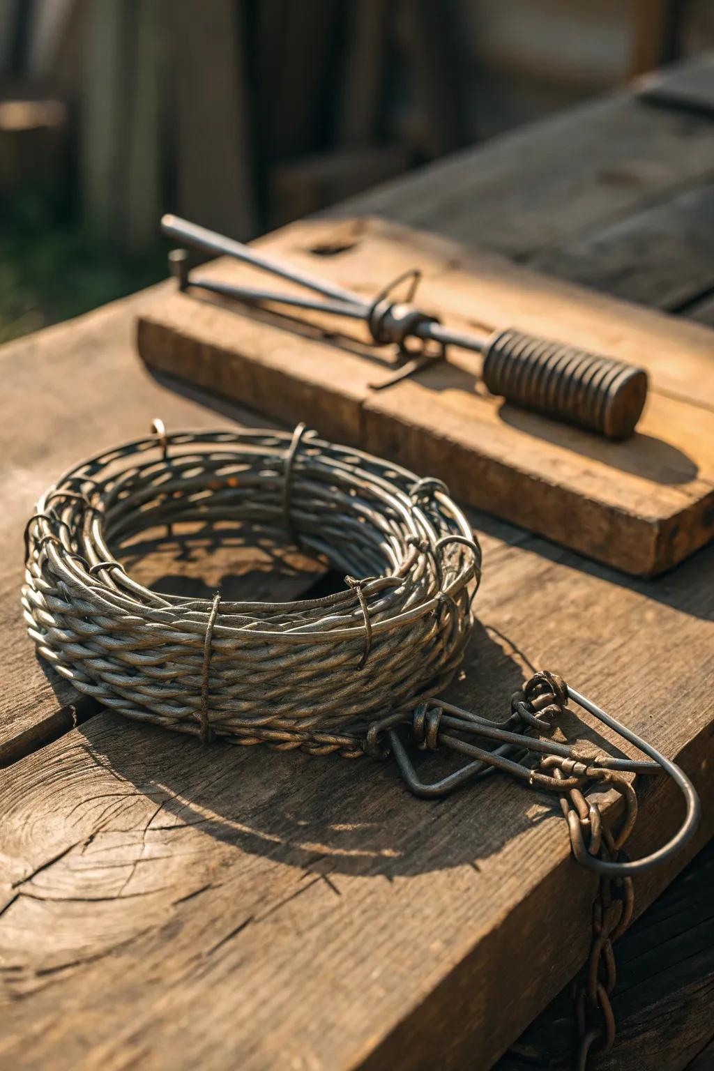 Master the art of crafting with this DIY wire snare trap – where tradition meets skill.