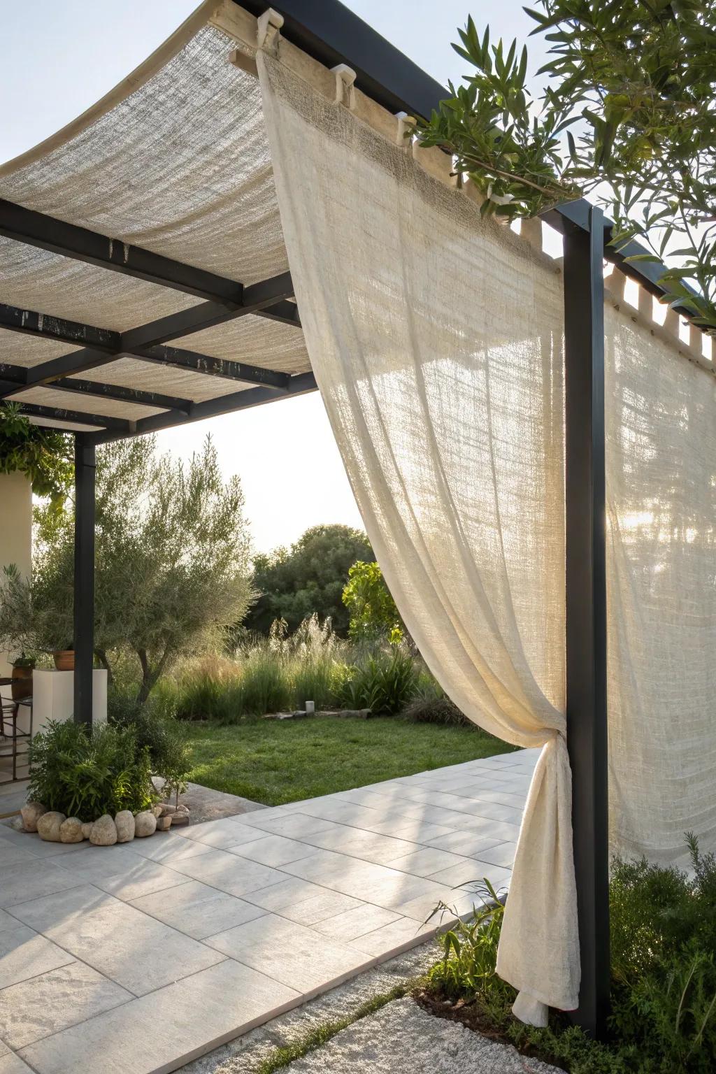 Embrace serene elegance with minimalist shade solutions.