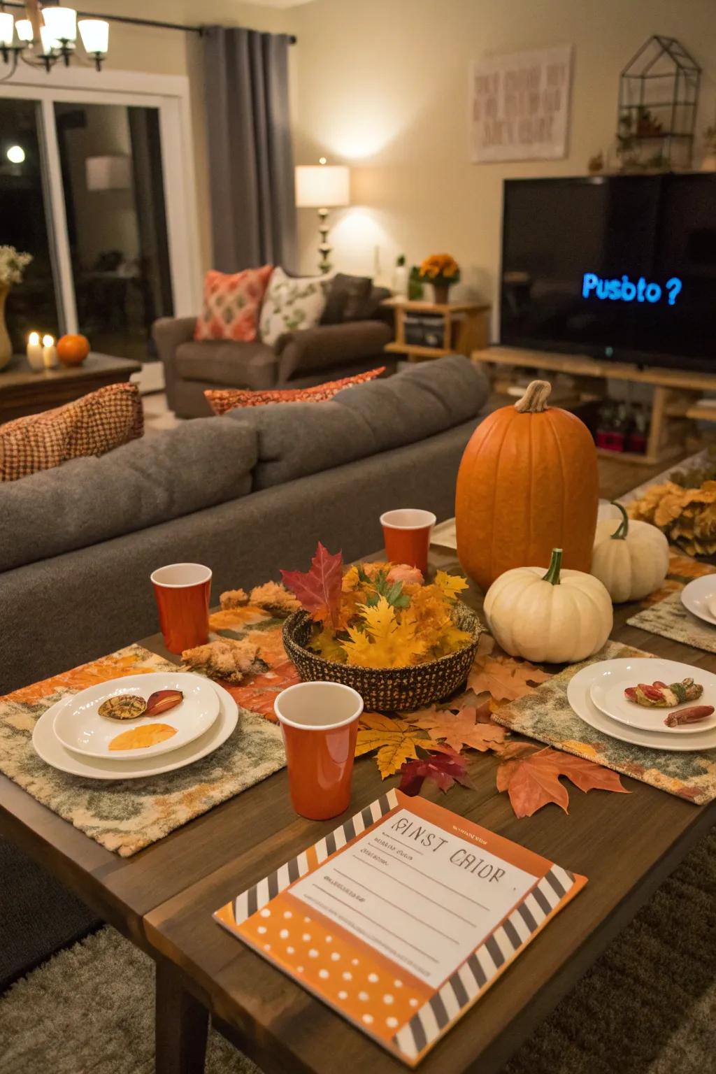 Engage in a fun and challenging autumn-themed trivia night.