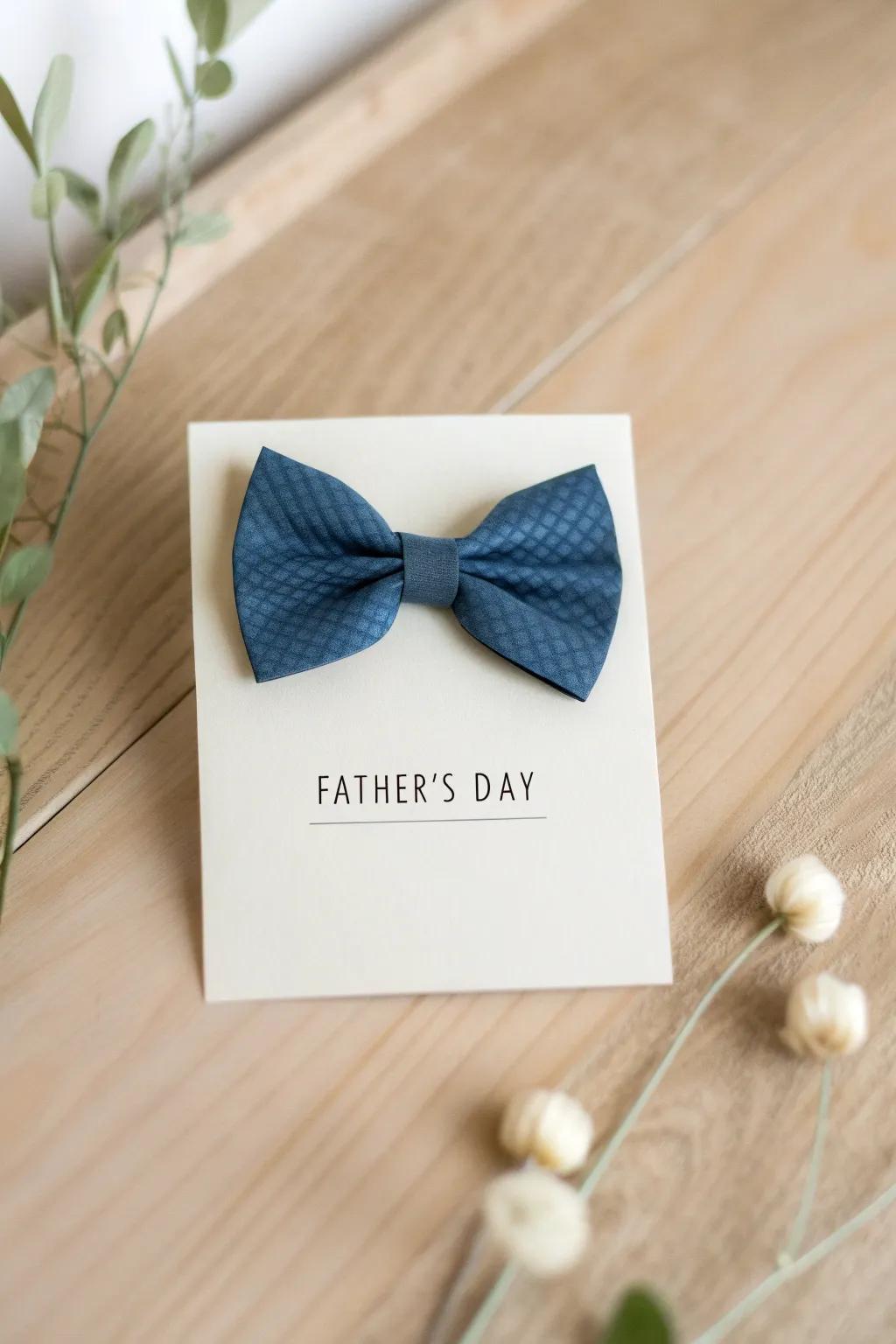 Add a stylish touch to your Father's Day card with a charming origami bowtie!
