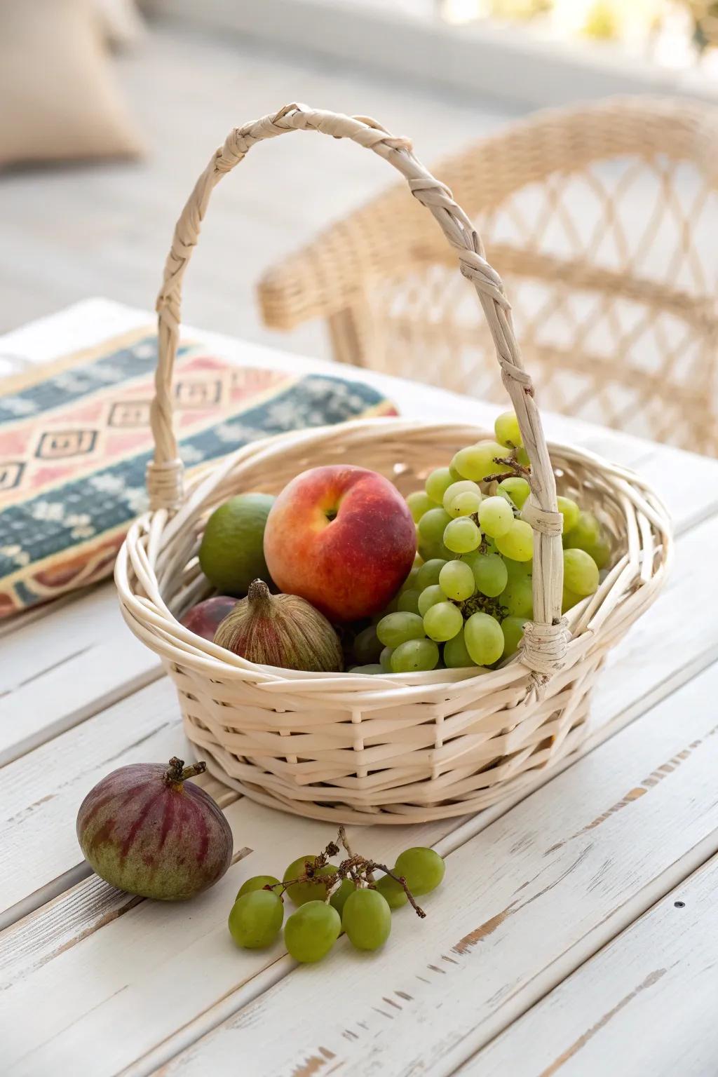 Embrace the elegance of simplicity with this minimalist fruit basket.