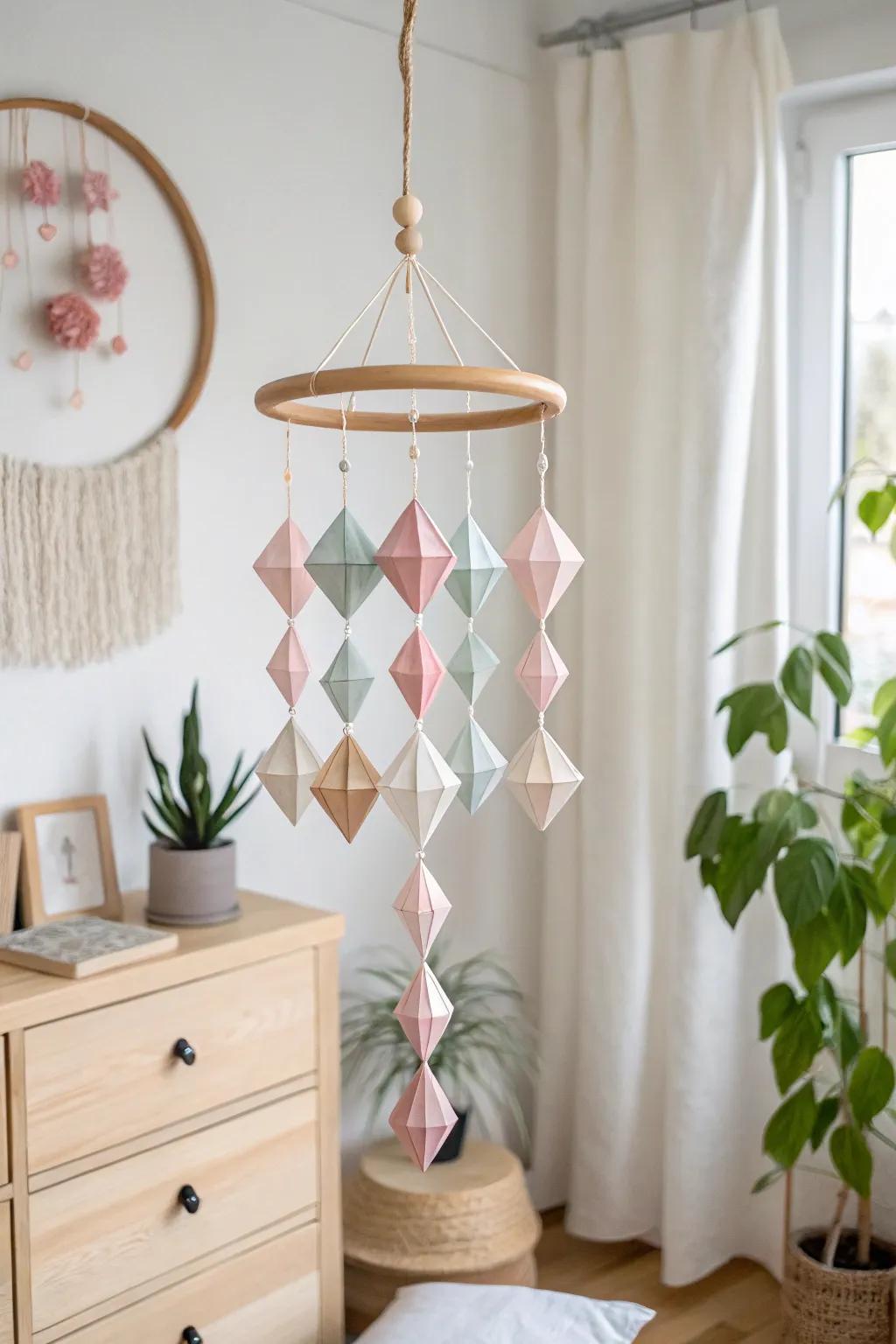 Elevate your space with a touch of whimsy: Discover the elegance of DIY paper mobiles.